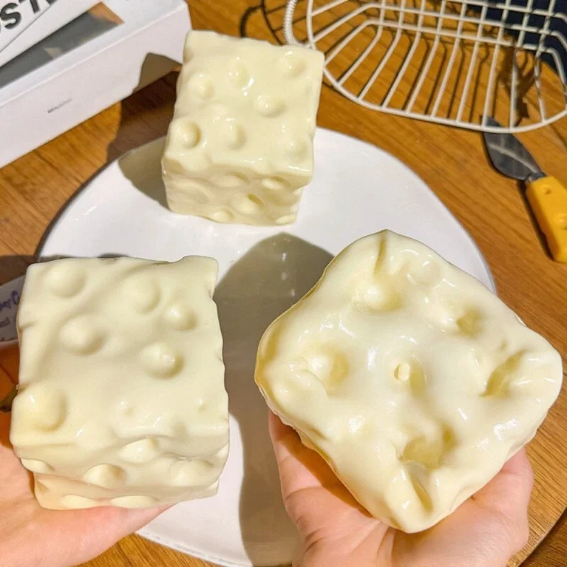 Kids' Toys - Taba Squishy Cheese Cube Stress Ball