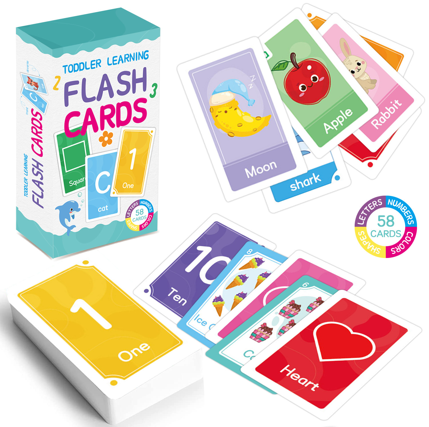 58 Pcs ABC Alphabet Flashcards - Educational Flash Card review and price