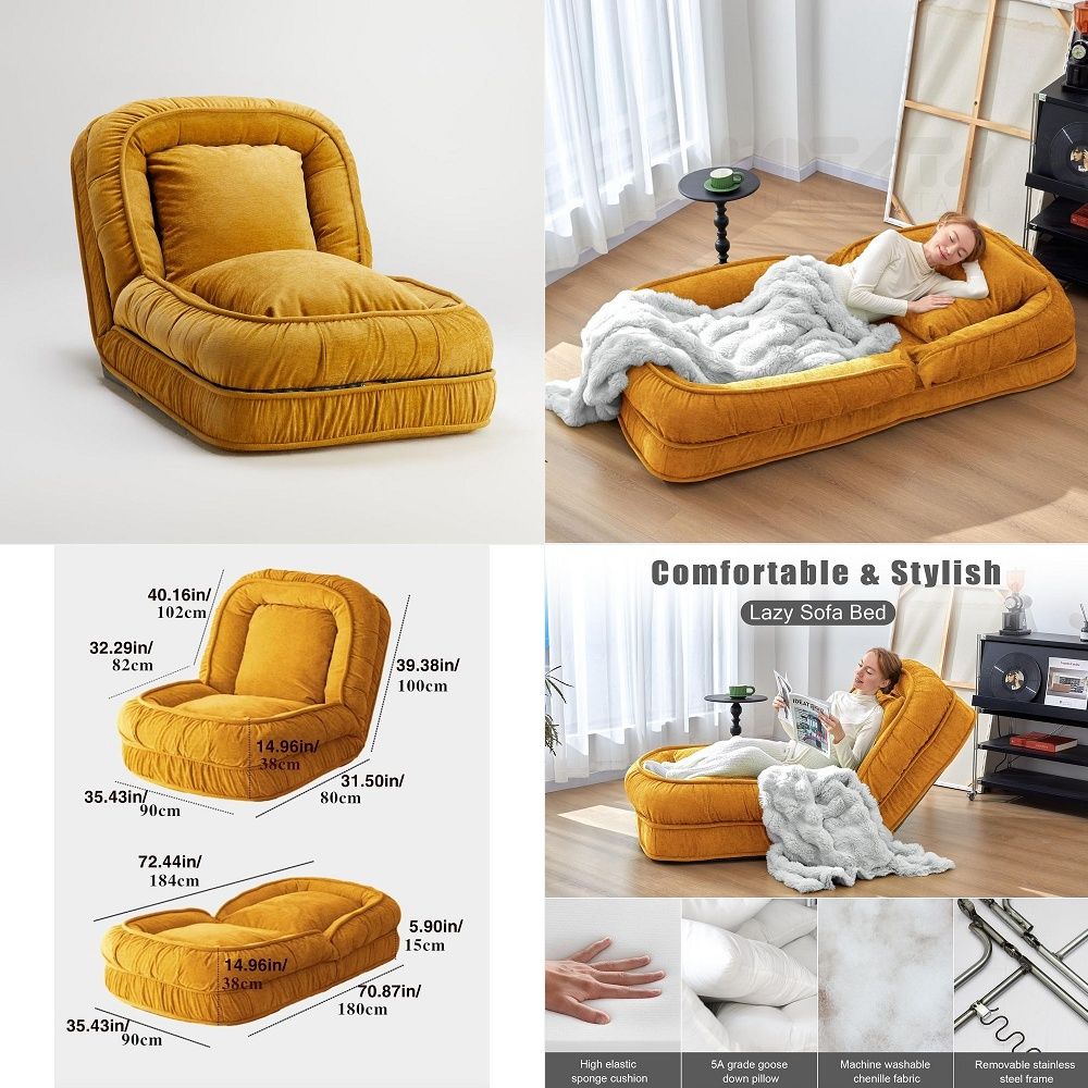 Foldable Lazy Sofa Bed Floor C - Kids & Toys Expo Saudi Arabia review and price