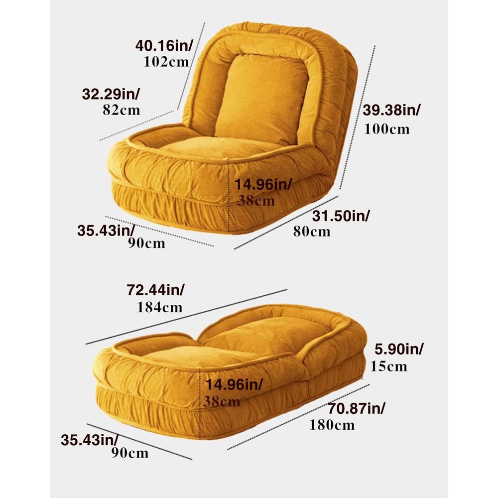 Foldable Lazy Sofa Bed Floor C - Kids & Toys Expo Saudi Arabia review and price