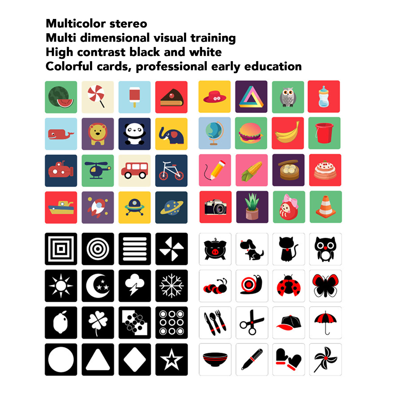 ZK40 64pcs High Contrast Baby  - Educational Flash Card review and price